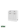 Долен модул с 2 чекмеджета,2 врати и рафт БФ-Бяло фладер-04-26