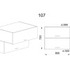 Горен модул с две хоризонтални врати МФ-Сонома-02-107