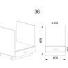 Долен модул за фурна с чекмедже МФ-Карбон мат-11-36