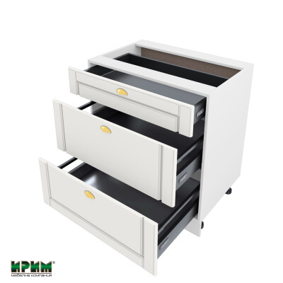 Долен модул с три чекмеджета БФ-Бяло мат-09-55