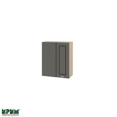 Горен модул за ъгъл с врата и рафт МФ-Цимент мат-06-17