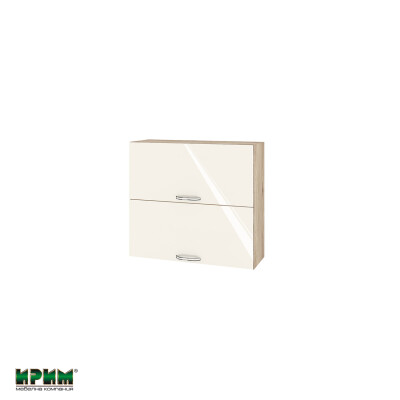 Горен модул с две хоризонтални врати АРФ-Крийм гланц-06-12