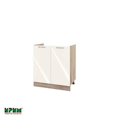 Долен модул за бордова мивка с две врати АРФ-Крийм гланц-06-30