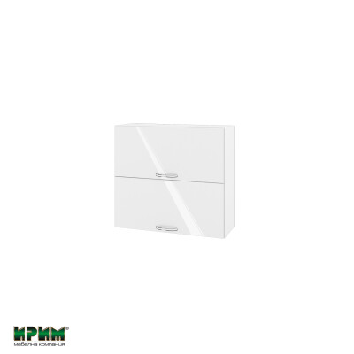 Горен модул с две хоризонтални врати БФ-Бяло гланц-05-12