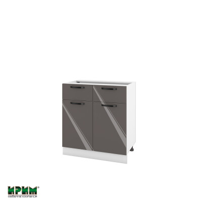Долен модул с 2 чекмеджета,2 врати и рафт БФ-Антрацит гланц-05-26