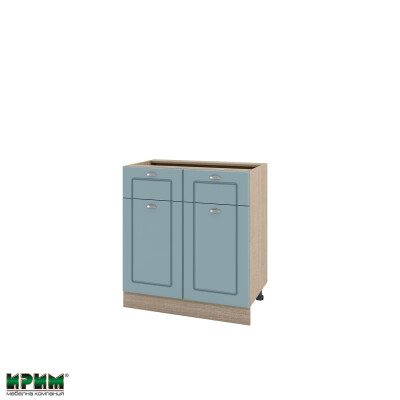 Долен модул с 2 чекмеджета,2 врати и рафт МФ-Деним мат-06-26
