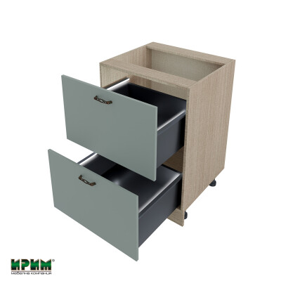 Долен модул с две чекмеджета с плавно затваряне и LED осветление МФ-Олив мат-11-72