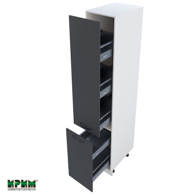 Колонен модул бутилиера с две врати БФ-Карбон мат-11-65