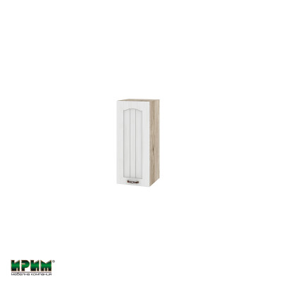 Горен модул с врата и рафт АРФ-Бяло фладер-04-51 (ляв)