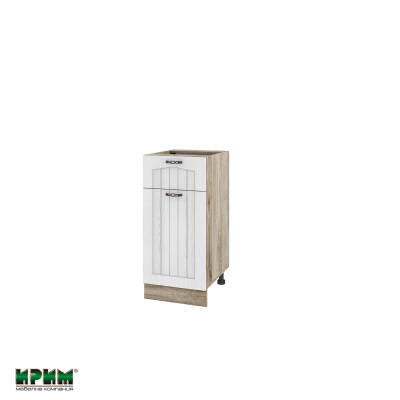 Долен модул с чекмедже,врата и рафт АРФ-Бяло фладер-04-24 (десен)