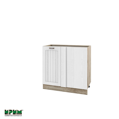 Долен модул за ъгъл с врата и рафт АРФ-Бяло фладер-04-42 (десен)