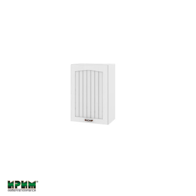 Горен модул с врата и рафт БФ-Бяло фладер-04-18 (десен)