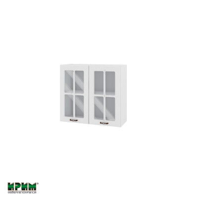 Горен модул с две витринни врати и рафт БФ-Бяло фладер-04-104