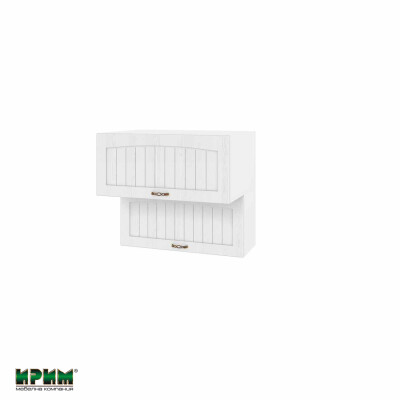 Горен модул с две хоризонтални врати БФ-Бяло фладер-04-107