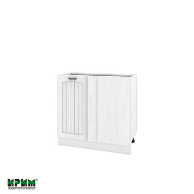 Долен модул за ъгъл с врата и рафт БФ-Бяло фладер-04-42 (десен)