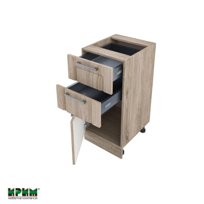 Долен модул с две чекмеджета и врата с плавно затваряне АРФ-Сонома-02-73 (ляв)