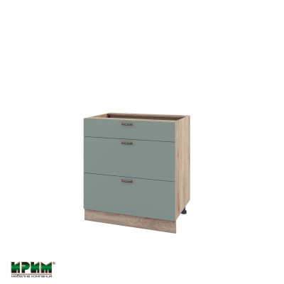 Долен модул с три чекмеджета с плавно затваряне АРФ-Олив мат-11-120