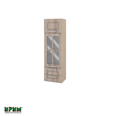 Горен модул с врата,витрина и две чекмеджета МФ-Сонома-02-101