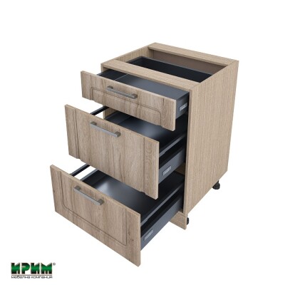 Долен модул с три чекмеджета с плавно затваряне МФ-Сонома-02-54