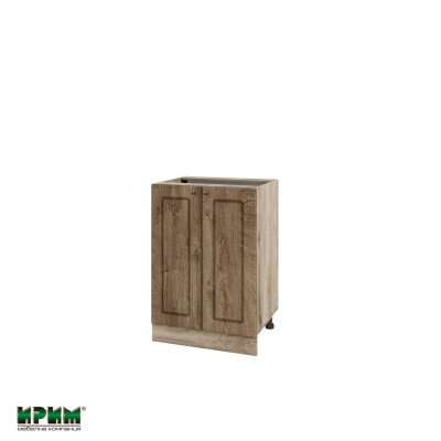 Долен модул за вграждане на мивка с две врати и рафт АРФ-Дъб натурал-06-22