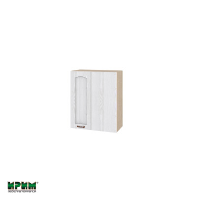 Горен модул за ъгъл с врата и рафт МФ-Бяло фладер-04-17 (десен)