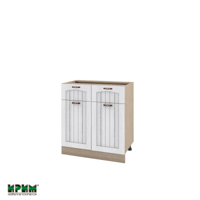 Долен модул с 2 чекмеджета,2 врати и рафт МФ-Бяло фладер-04-26