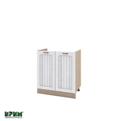 Долен модул за бордова мивка с две врати МФ-Бяло фладер-04-30