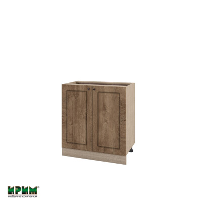 Долен модул за вграждане на мивка с две врати и рафт МФ-Дъб натурал-06-23