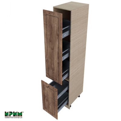 Колонен модул бутилиера с две врати МФ-Дъб натурал-06-65