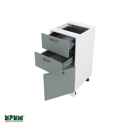 Долен модул с две чекмеджета и врата с плавно затваряне БФ-Олив мат-11-53