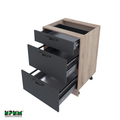 Долен модул с три чекмеджета с плавно затваряне АРФ-Карбон мат-11-54