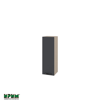 Горен модул с врата и два рафта МФ-Карбон мат-11-115