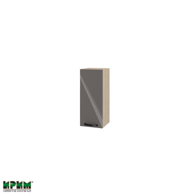 Горен модул с врата и рафт МФ-Антрацит гланц-05-1