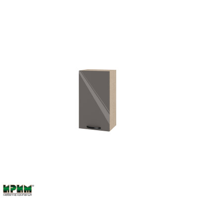 Горен модул с врата и рафт МФ-Антрацит гланц-05-2