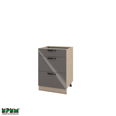 Долен модул с три чекмеджета МФ-Антрацит гланц-05-57