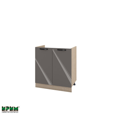 Долен модул за бордова мивка с две врати МФ-Антрацит гланц-05-30