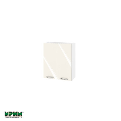 Горен модул с две врати и рафт БФ-Крийм гланц-11-3