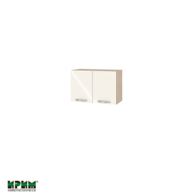 Горен модул с две врати МФ-Крийм гланц-11-109