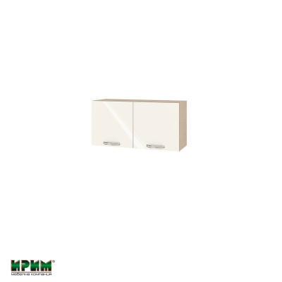 Горен модул с две врати МФ-Крийм гланц-11-108