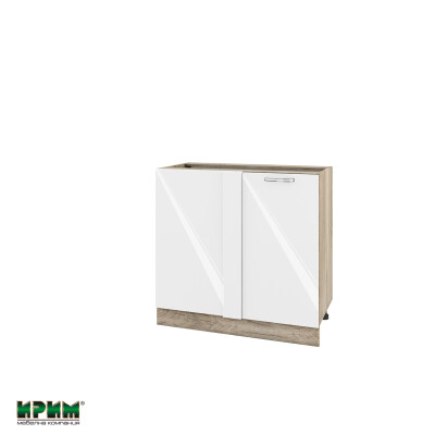 Долен модул за ъгъл с врата и рафт АРФ-Бяло гланц-05-42