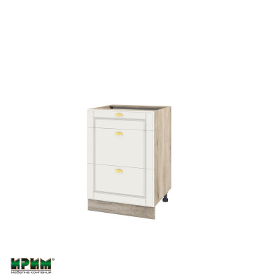 Долен модул с три чекмеджета АРФ-Бяло мат-09-57