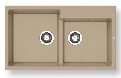 Мивка от гранит Ithaka (86×50) 1 3/4B Тъмно бежово