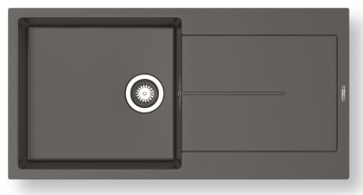Мивка от гранит Ithaka (100×50) 1B 1D PLUS Метално сиво