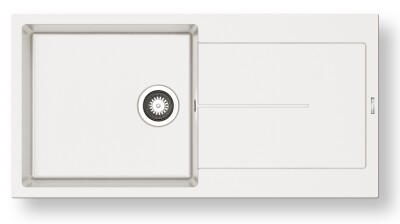 Мивка от гранит Ithaka (100×50) 1B 1D PLUS Сняг