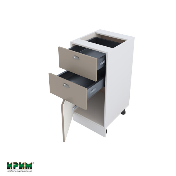 Долен модул с две чекмеджета и врата БФ-Капучино мат-11-53