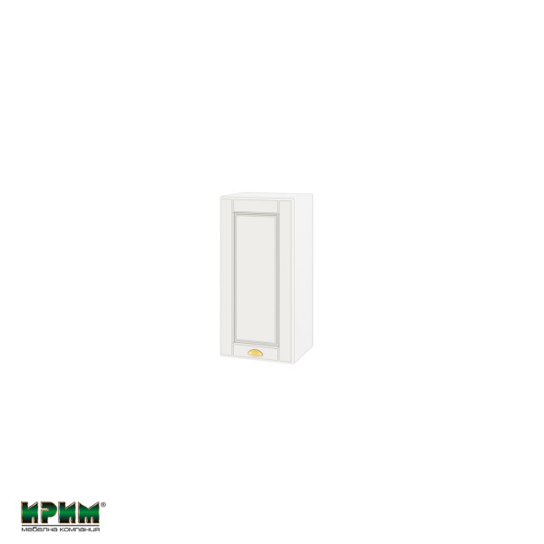 Горен модул с врата и рафт БФ-Бяло мат-09-16