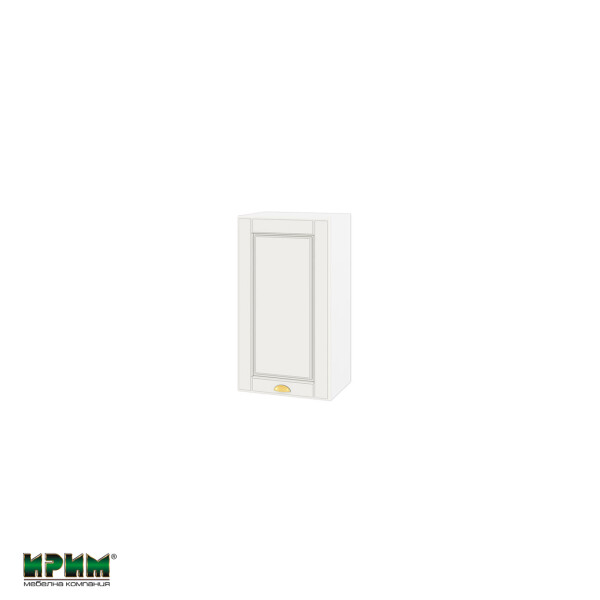 Горен модул с врата и рафт БФ-Бяло мат-09-2