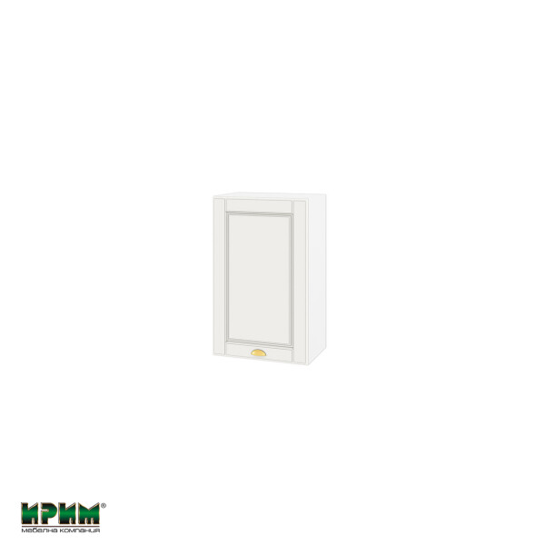 Горен модул с врата и рафт БФ-Бяло мат-09-6