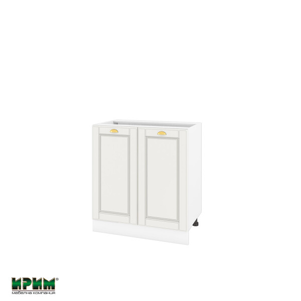 Долен модул за вграждане на мивка с две врати и рафт БФ-Бяло мат-09-23