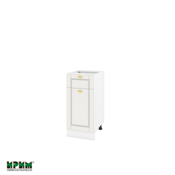 Долен модул с чекмедже,врата и рафт БФ-Бяло мат-09-24 (десен)